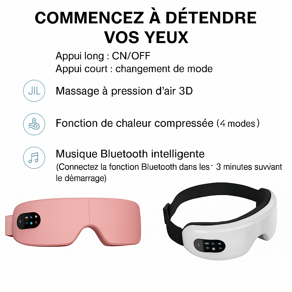 Masseur oculaire 4D, Massage pour les yeux, réduit la fatigue, les rides