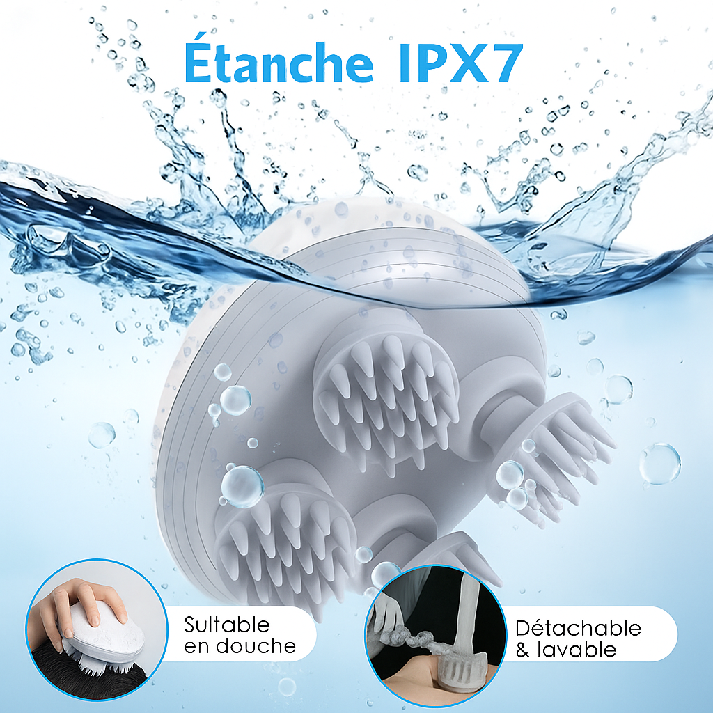 Masseur électrique portable universelle (Cuir chevelu, visage, jambes, mains....)