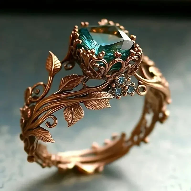 Forestlight Crystal Ring | Rose Gold
