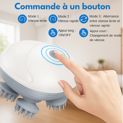 Masseur électrique portable universelle (Cuir chevelu, visage, jambes, mains....)