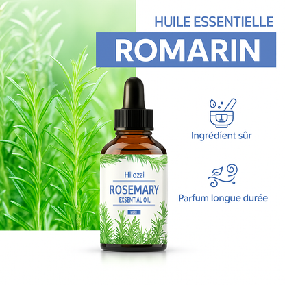 Huile essentielle de romarin pour soins capillaires, massage du cuir chevelu et  de la peau