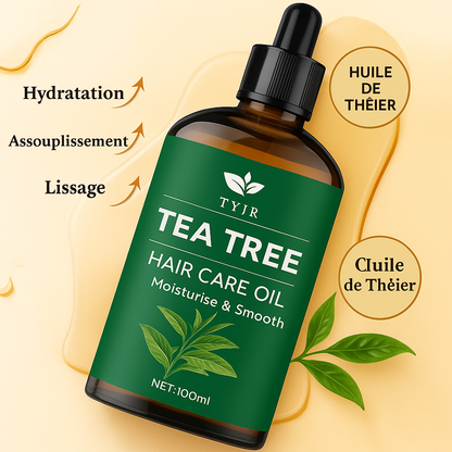 Huile essentielle d'arbre à thé (Théier) pour soins de la peau/cuir chevelu, massage .