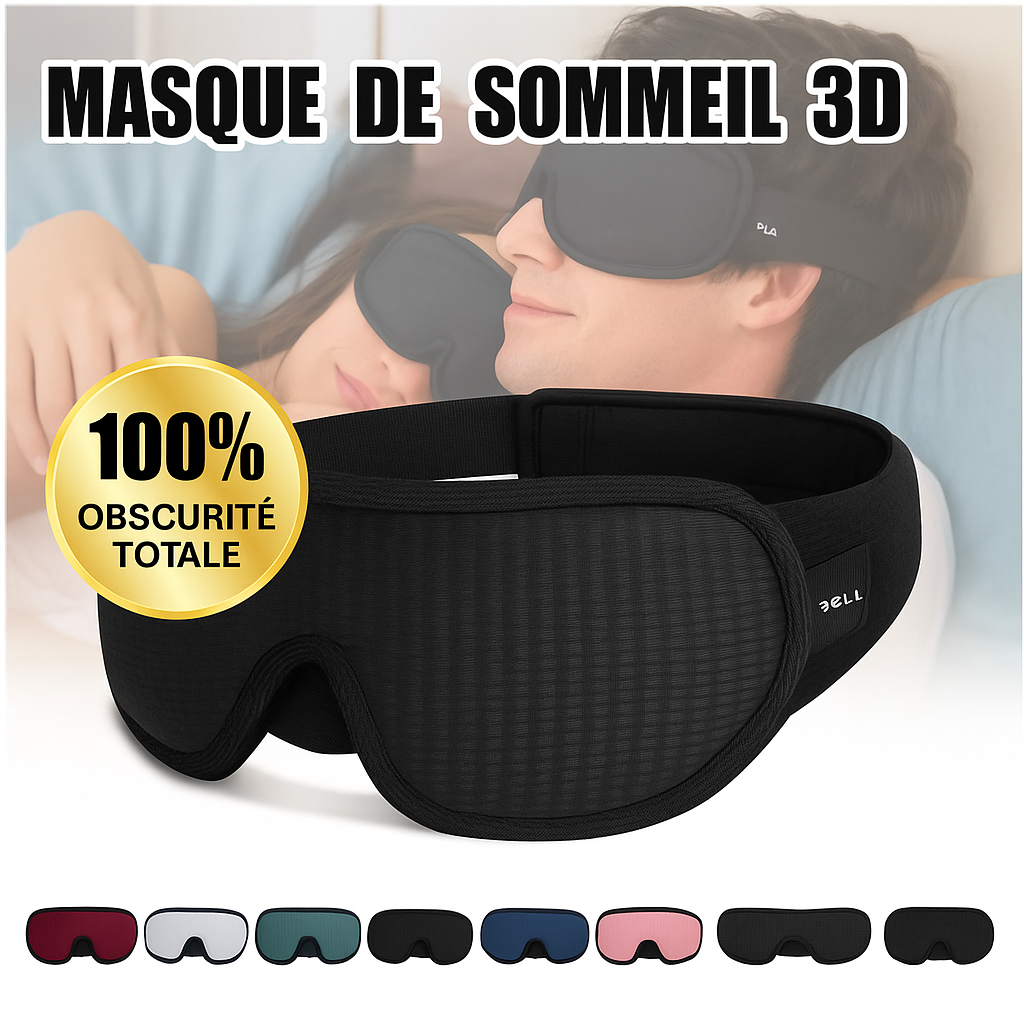 Masque de sommeil 3D bloquant la lumière masque de sommeil