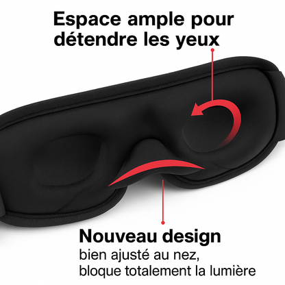 Masque de sommeil 3D bloquant la lumière masque de sommeil