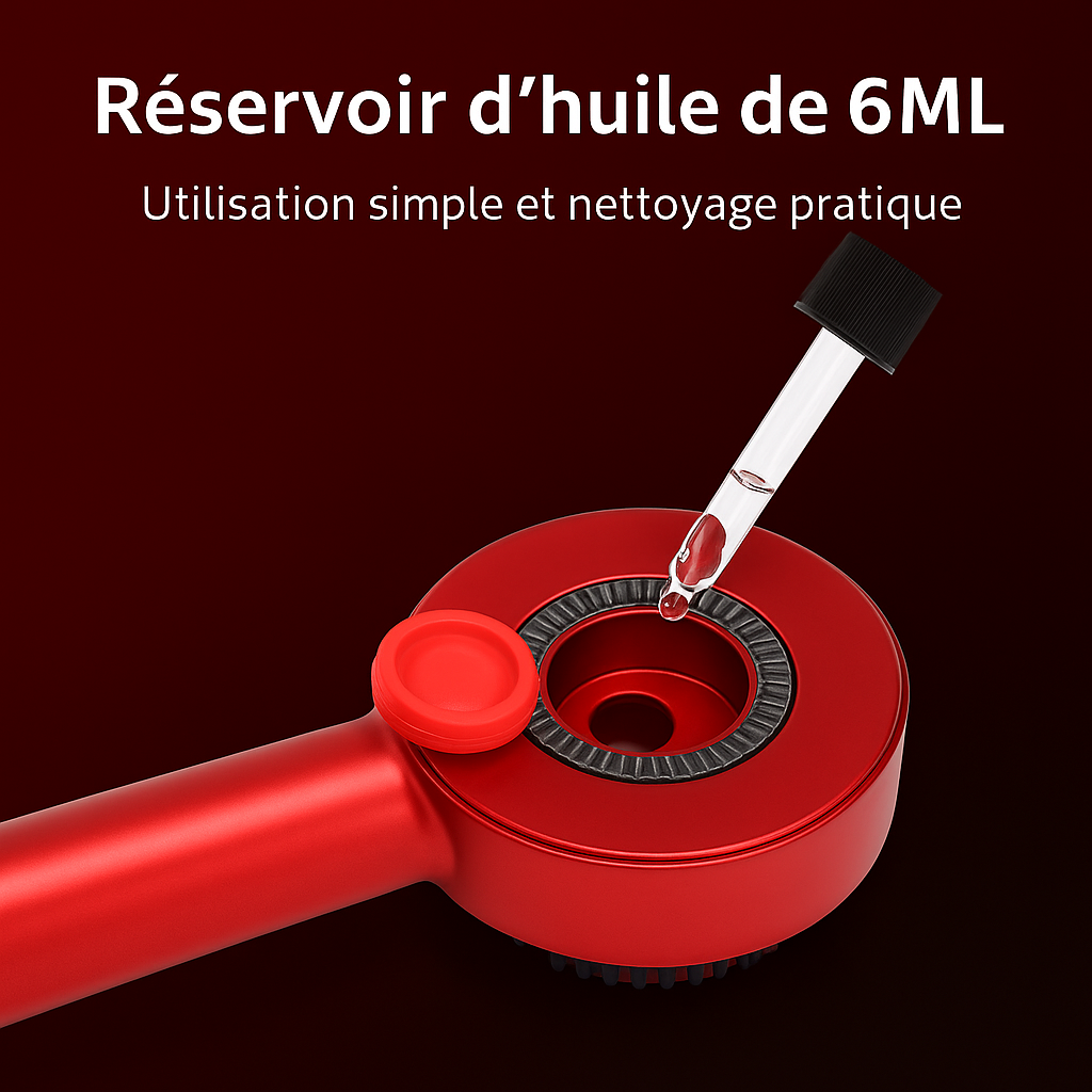 Masseur Capillaire Électrique – Stimulation de la Pousse, Apaisement & Diffusion d’Huile