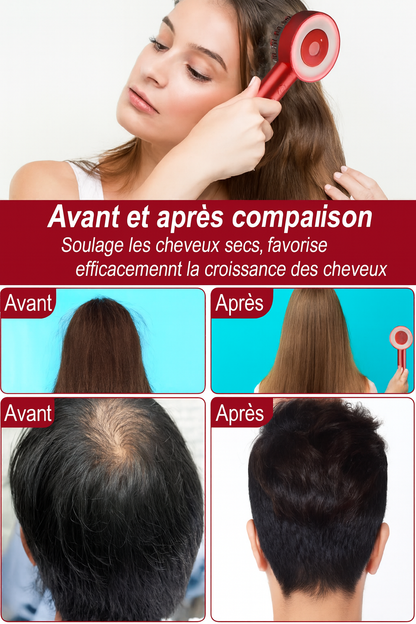 Masseur Capillaire Électrique – Stimulation de la Pousse, Apaisement & Diffusion d’Huile