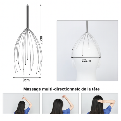 Brosse Masseuse de Tête avec 20 Bras