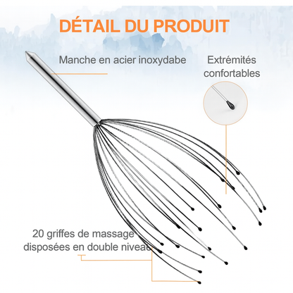 Brosse Masseuse de Tête avec 20 Bras