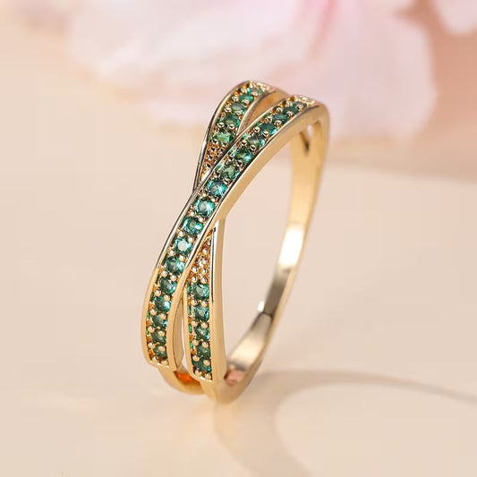 Emerald Flow Ring | Gold