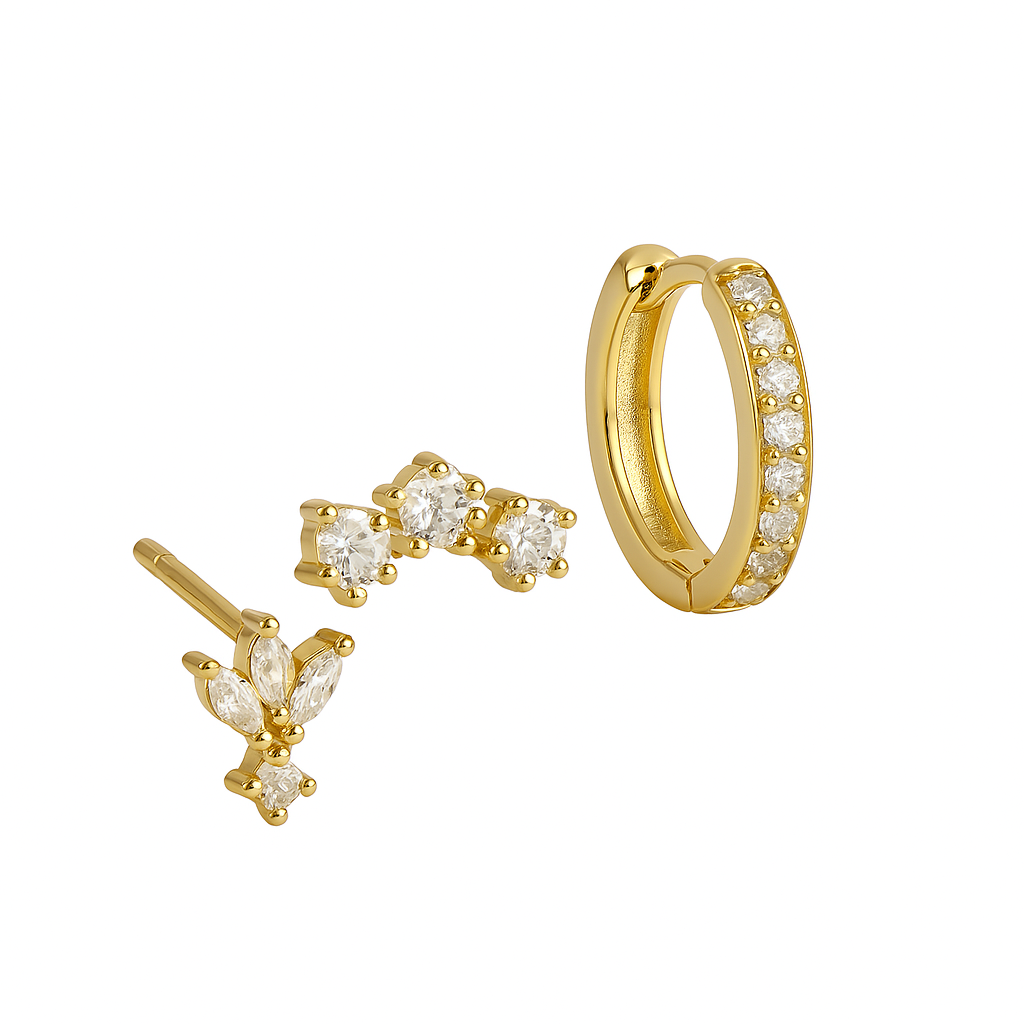 Trio Mila Essentials Earrings | Gold
