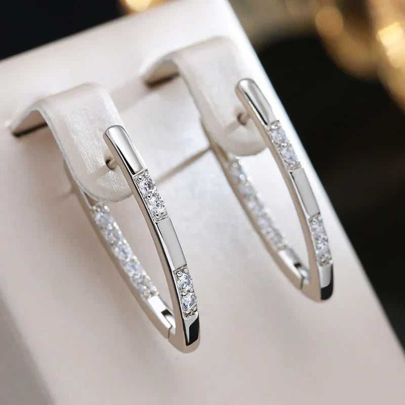 Exquisite Zirconia Earrings | Gold